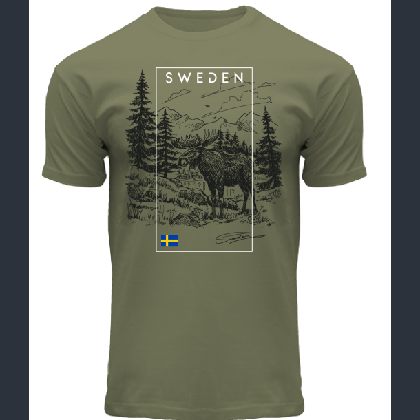 FOX T-shirt Pen Sketch Olive SE