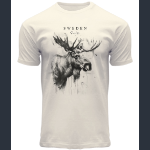 FOX T-shirt ADULT C Sketch Moose Off White SE