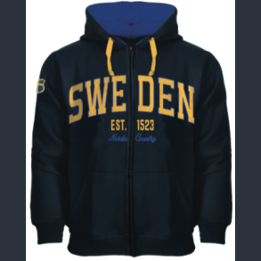 FOX Hoodie ADULT Split Applique Navy/Yellow SE