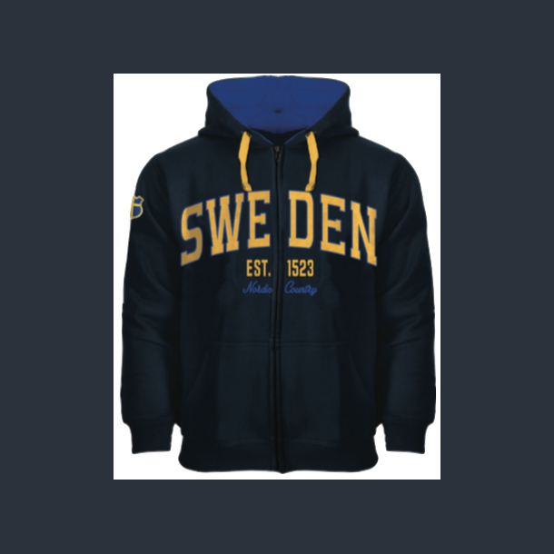 FOX Hoodie ADULT Split Applique Navy/Yellow SE