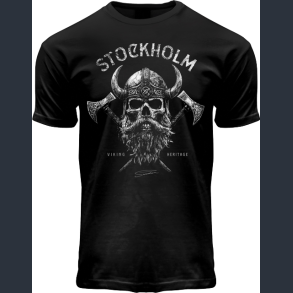 FOX T-shirt ADULT Viking Beard Skull Black STO