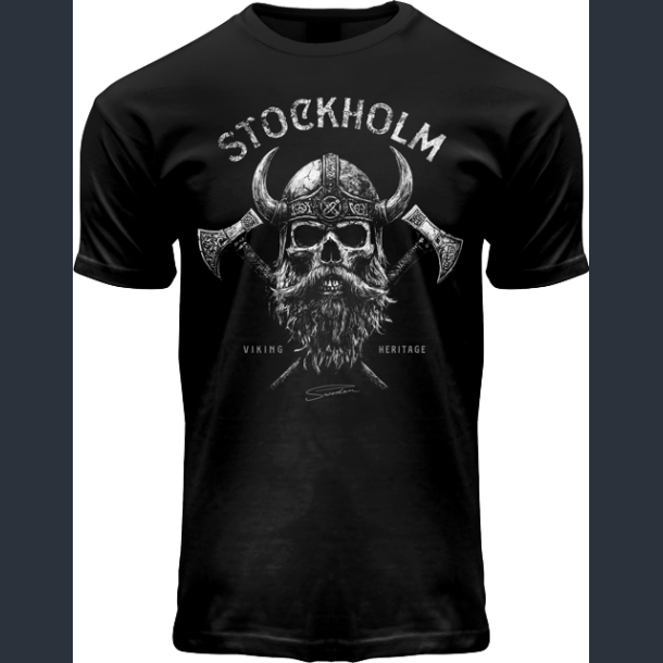 FOX T-shirt ADULT Viking Beard Skull Black STO