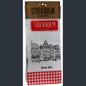 Tea Towel STO White/Red