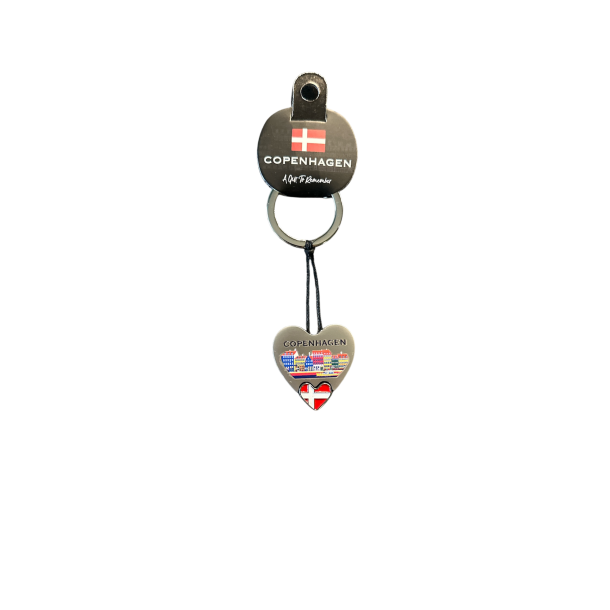 Keyring CPH Heart Steel Nyhavn