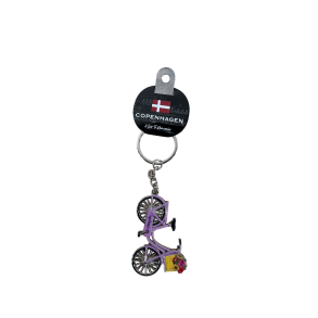 Keyring Bike Flowers Purple CPH