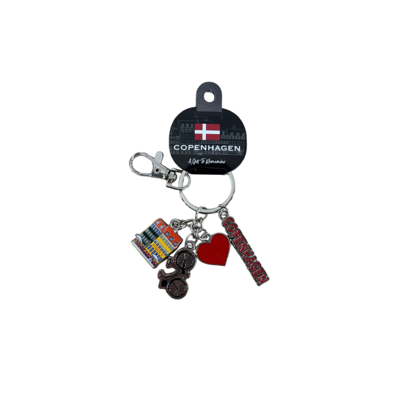 Keyring Pendant Nyhavn-Bike-Heart-Name CPH
