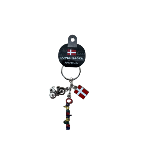 Keyring Pendant Bike-Name-Flag CPH