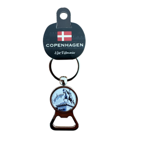 Keyring CPH Round Opener Royal Statue