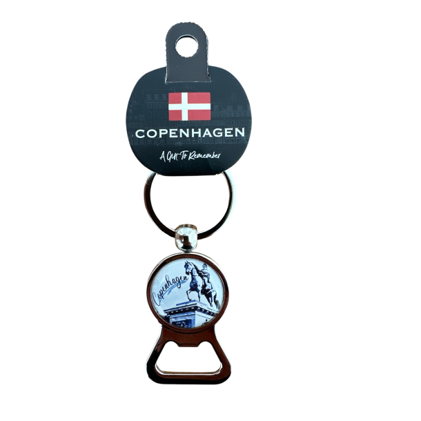 Keyring CPH Round Opener Royal Statue