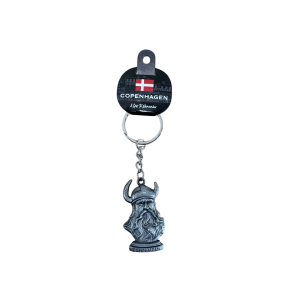 Keyring Pendant Vikinghead Silver CPH