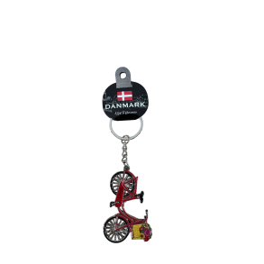 Keyring Bike Flowers Red DK