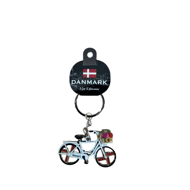 Keyring Bike Windmills White DK