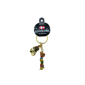 Keyring Pendant Bike-Name Gold DK