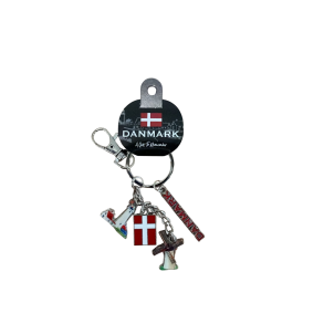 Keyring Pendant Flag-Windmill-Lighthouse-Name DK