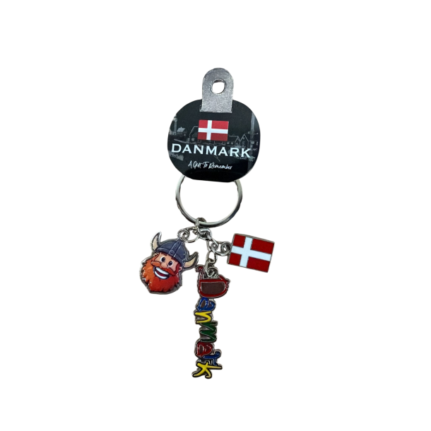 Keyring Pendant Flag-Viking-Name DK