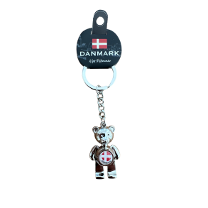 Keyring DK Bear Silver Flag