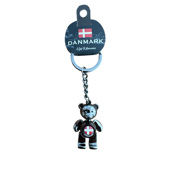 Keyring DK Bear Titanium Flag