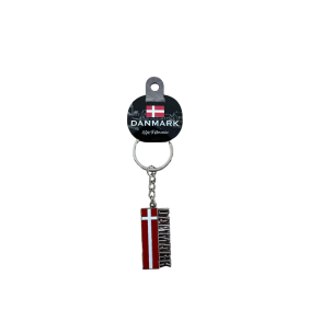 Keyring Flag-Name Red/White DK