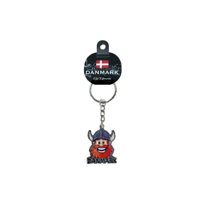 Keyring Vikinghead-Name Red/White DK
