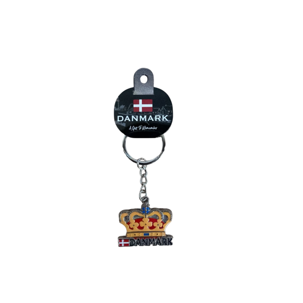 Keyring Crown-Name Red/White DK