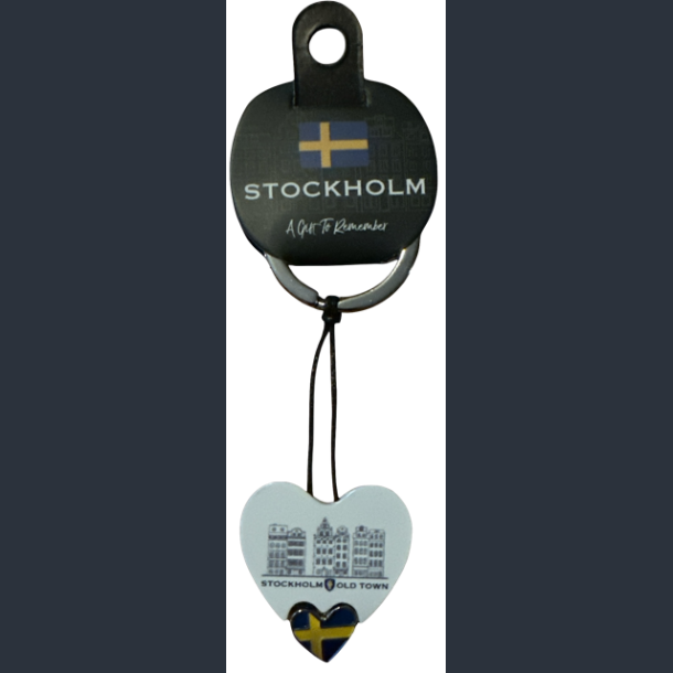 Keyring STO Heart Old Town White