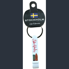 Keyring STO Bottle/Can Opener Houses White