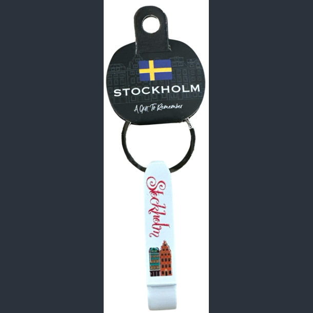 Keyring STO Bottle/Can Opener Houses White