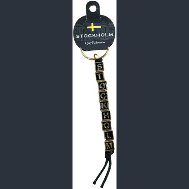 Keyring STO Letters Black/Gold
