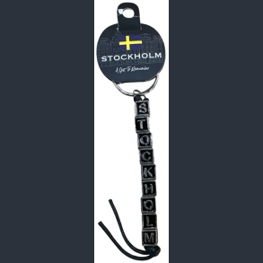 Keyring STO Letters Black/Silver