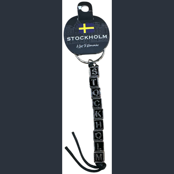 Keyring STO Letters Black/Silver