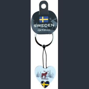 Keyring SE Heart Moose Winter White