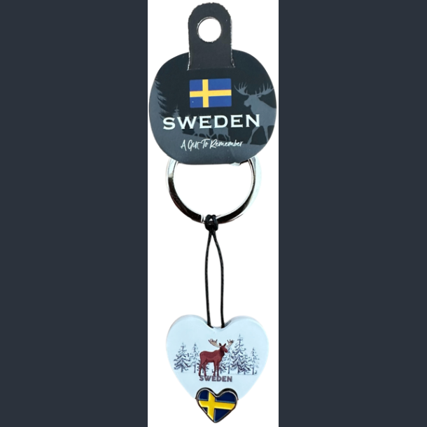 Keyring SE Heart Moose Winter White