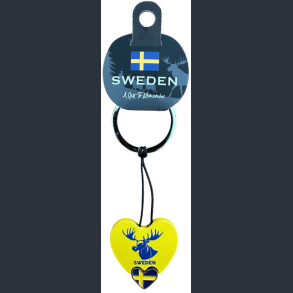 Keyring SE Heart Moose Head Yellow