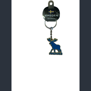 Keyring SE Moose Blue Yellow Metal