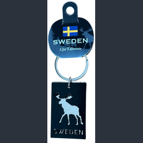 Keyring SE Metal 2 Layer Moose Black/Silver
