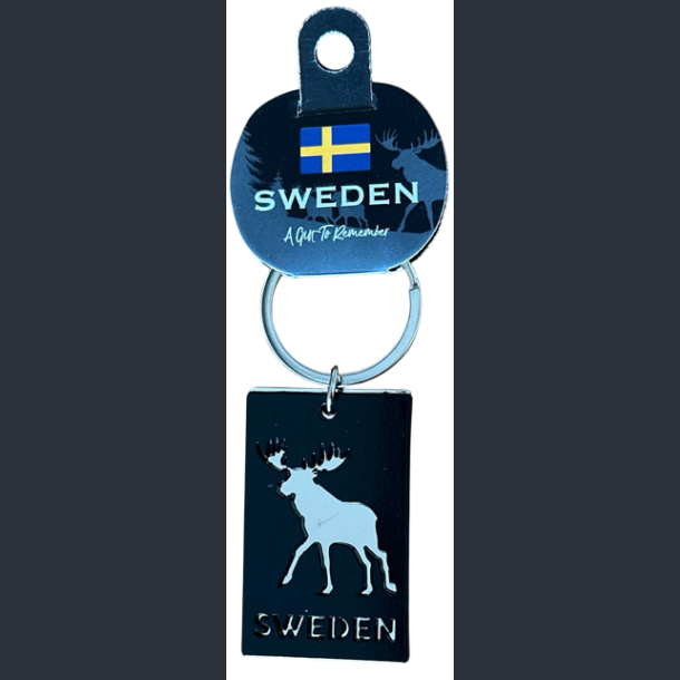 Keyring SE Metal 2 Layer Moose Black/Silver