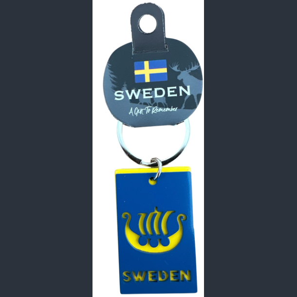 Keyring SE Metal 2 Layer Ship Navy/Yellow