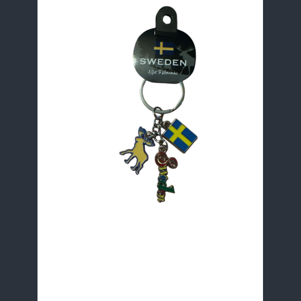 Keyring SE 3 Charms Flag Moose