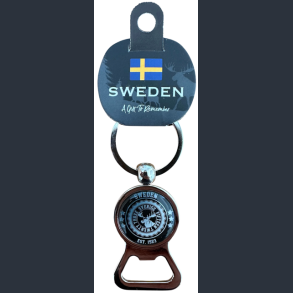 Keyring SE Bottle/Can Round Opener Moose Head Silver