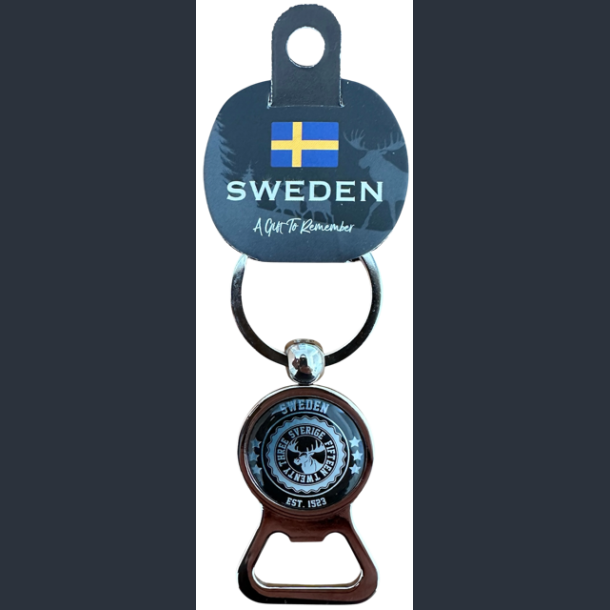 Keyring SE Bottle/Can Round Opener Moose Head Silver