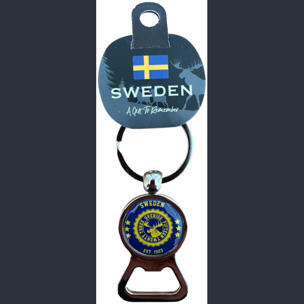 Keyring SE Bottle/Can Round Opener Moose Head Navy
