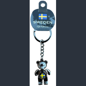 Keyring SE Teddybear Flag Titanium