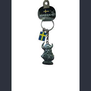 Keyring SE Viking Head Metal