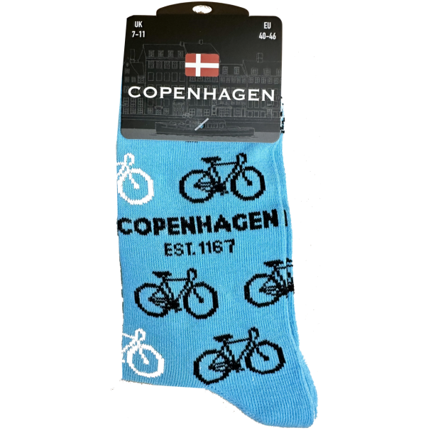 Sock MAN CPH Bike Multi Sky Blue