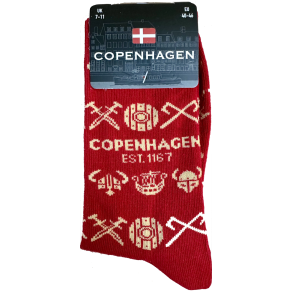 Sock MAN CPH Arms Multi Bordeaux