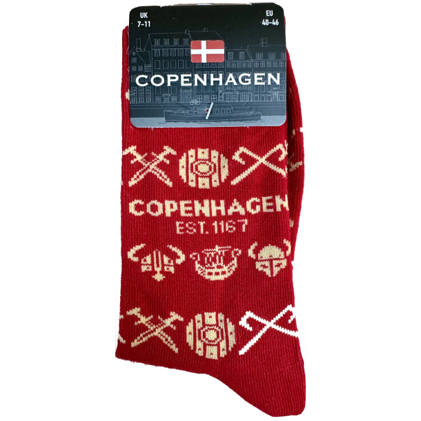 Sock MAN CPH Arms Multi Bordeaux