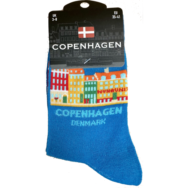 Sock LADY CPH Houses Sky Blue