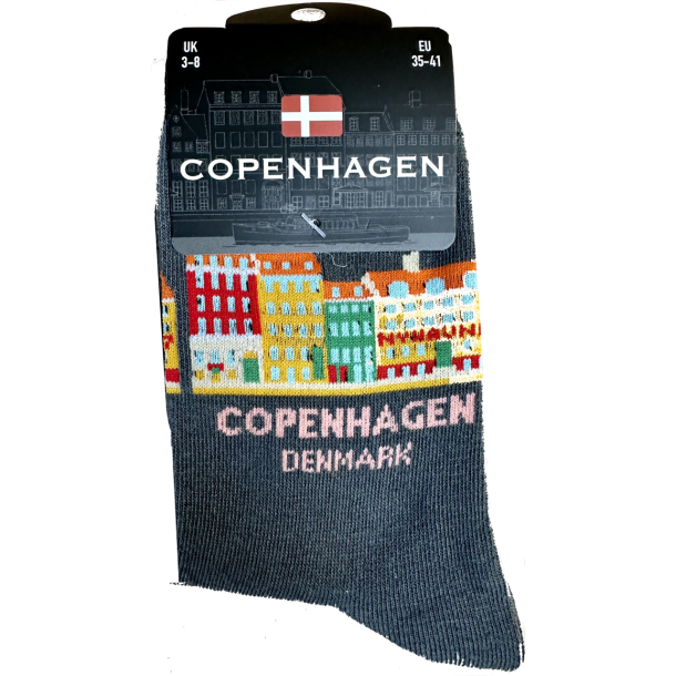 Sock LADY CPH Houses Grey