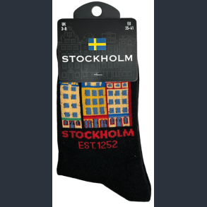 Sock LADY STO Houses Black