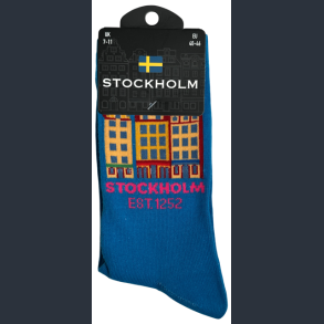 Sock MAN STO Houses Blue